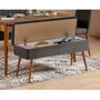 Hanah Home Vina 1053 - Conjunto de comedor extensible de 4 piezas, Nogal y Antracita